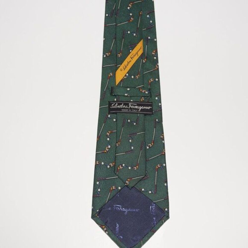 Men's SALVATORE FERRAGAMO classic‎ neck silk tie - Picture 3 of 7